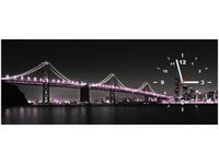 100X40CM ZEGAR ZEGAR ŚCIENNY PANORAMA MOSTU SAN FRANCISCO OBRAZ