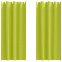 Zasłony z zasłonami 2 pcs zielone jabłuszko Poliester