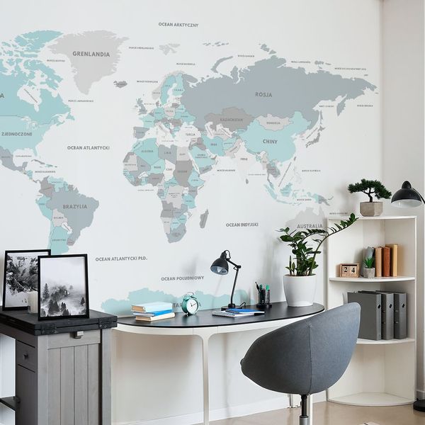 Tapeta Mapa W23 270 cm płótno zdjęcie 2