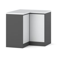 Szafka Kuchenna Stojąca Bella Narożna Z Blatem 90x90 Szary Biały Mat