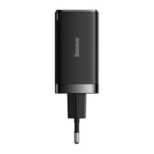 Szybka ładowarka sieciowa GaN 2x USB-C USB 65W + kabel USB-C czarna na Arena.pl