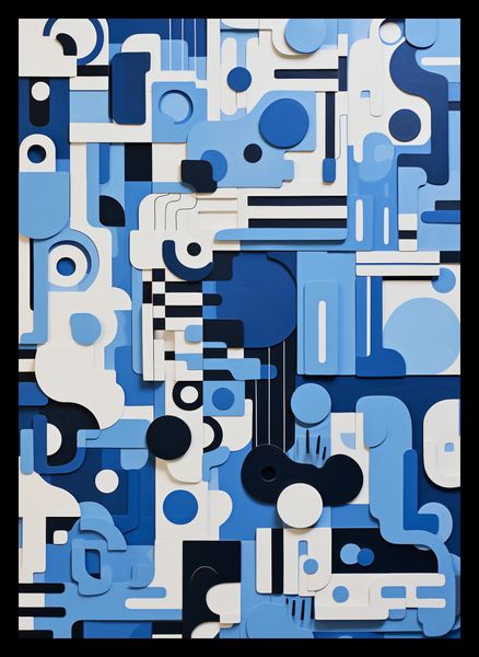 Plakat 25x35cm Niebieski Labirynt zdjęcie 2