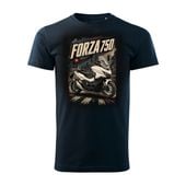 Koszulka z motocyklem Honda Forza 750 męska granatowa REGULAR L