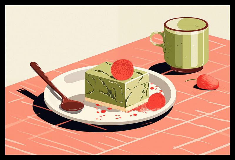 Plakat 45x30cm Deser Matcha zdjęcie 2