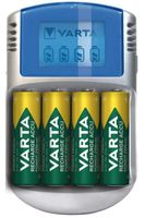 ŁADOWARKA 230V 12V NA 4 AKUMULATORY AA/AAA + 4x 2600mAh VARTA LCD CHARGER
