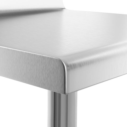 Stół blat roboczy stalowy nierdzewny przyścienny z rantem i półką 90x60cm na Arena.pl