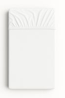 Prześcieradło bawełniane z gumką do łóżeczka 120x60 cm - białe