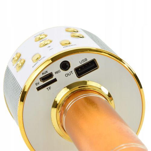 MIKROFON BEZPRZEWODOWY KARAOKE BLUETOOTH USB AUX na Arena.pl