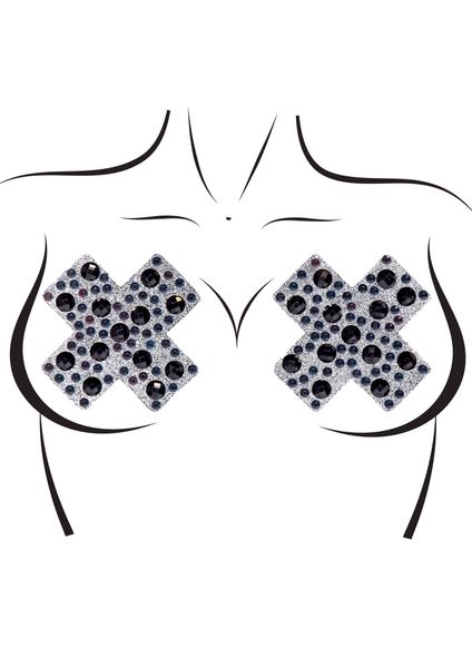 X Factor Nipple Jewels Sticker Black zdjęcie 1