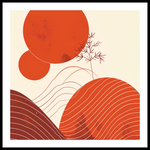 Plakat 50x50cm Ciepło Czerwieni zdjęcie 3