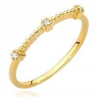 ZŁOTY PIERŚCIONEK OBRĄCZKA 333 z Cyrkoniami r. 20