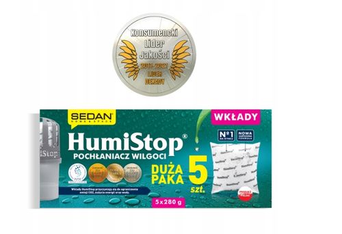 5x HUMISTOP Wkłady do POCHŁANIACZA WILGOCI OSUSZACZ POWIETRZA Duży na Arena.pl