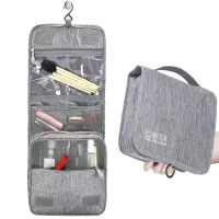 Kosmetyczka podróżna wisząca organizer do łazienki zamek haczyk rączka