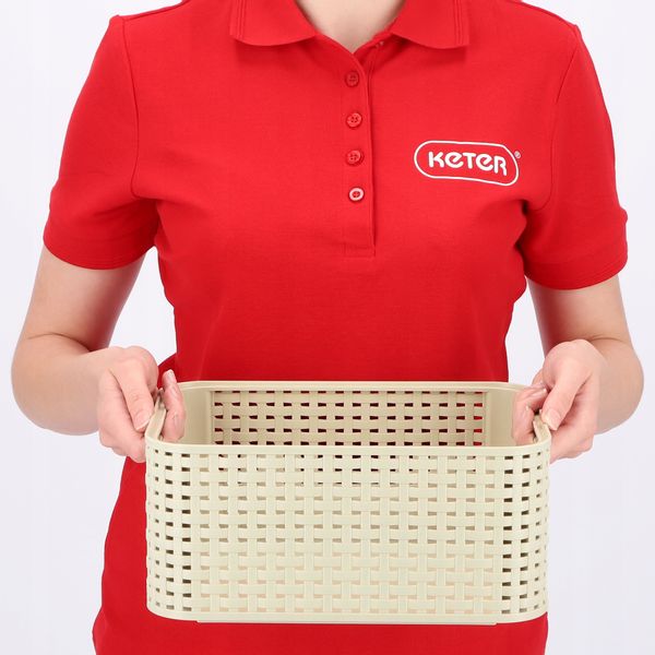 Curver Koszyk Pojemnik Do Przechowywania Kremowy zdjęcie 4