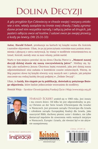 Dolina Decyzji - Harald Eckert - oprawa miękka zdjęcie 1