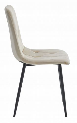 Krzesło LIBRA - beż aksamit / nogi czarne x 4 na Arena.pl