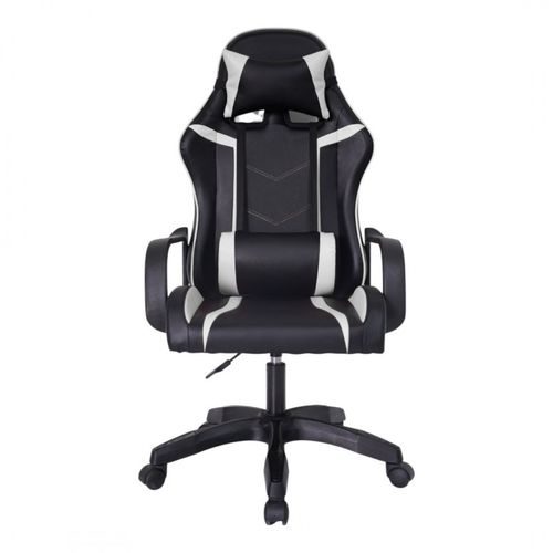 fotel gamingowy, biurowy obrotowy vortex czarny, biały ekoskóra ko35b na Arena.pl