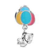 Zawieszka SREBRO 925 Charms Koralik Słonik i Balony