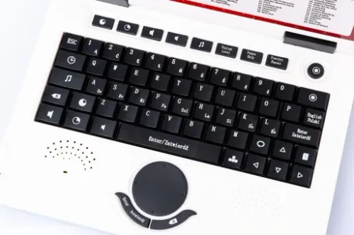 LAPTOP EDUKACYJNY DLA DZIECI KINDERPLAY NAUKA LICZENIA LITERKI GRY 120 na Arena.pl