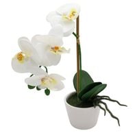 STORCZYK W DONICZCE BIAŁY 35 cm STORCZYK SZTUCZNY ORCHIDEA KOMPOZYCJA KWIAT