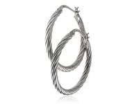 KLASYCZNE SREBRNE KOLCZYKI PLECIONE GRUBE KOŁA