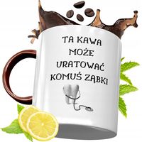 Kubek Bordowy Dla Dentysty Na Urodziny Prezent Z Nadrukiem Ze Zdjęciem