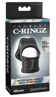 fantasy c-ringz czarny silikonowy pierścień podwojny 3,8/3,3 cm