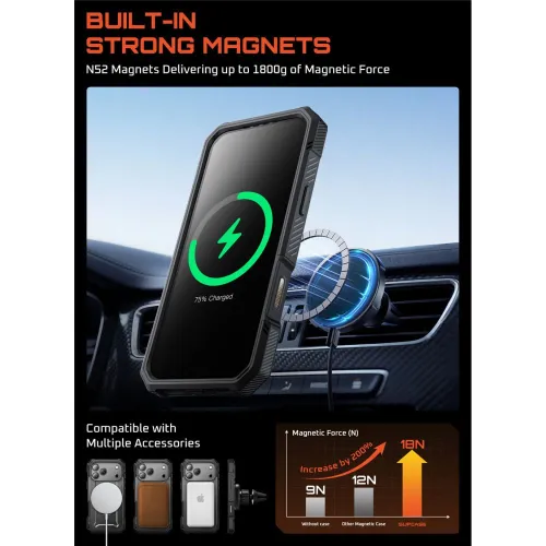 Etui Supcase UB Grip Pro Mag MagSafe na iPhone 17 Pro Max - czarne na Arena.pl