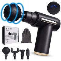 PISTOLET DO MASAŻU MASAŻER DO PLECÓW CIAŁA STÓP ZESTAW KOŃCÓWEK