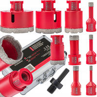 Zestaw 9 OTWORNIC Koronek 6-68 mm Otwornica Diamentowa Adapter HEX M14