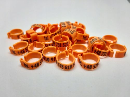 Znaczniki dla gołębi z numerem telefonu 100szt 8x5 na Arena.pl