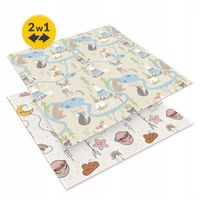 MATA EDUKACYJNA DLA DZIECI PIANKOWA DWUSTRONNA SKŁADANA XPE 200 x 180cm