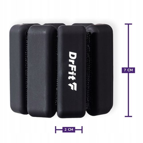 Obciążniki na Kostki Nadgarstki do Ćwiczeń Regulowane 2x 0,45 kg Czarne na Arena.pl