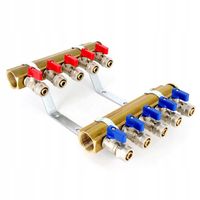 Rozdzielacz C.O. 5 obwodów zaworki PEX odpowietrzniki DO GRZEJNIKÓW