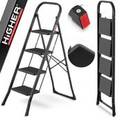 Drabina domowa lekka składana stalowa drabinka schodki 4 stopnie