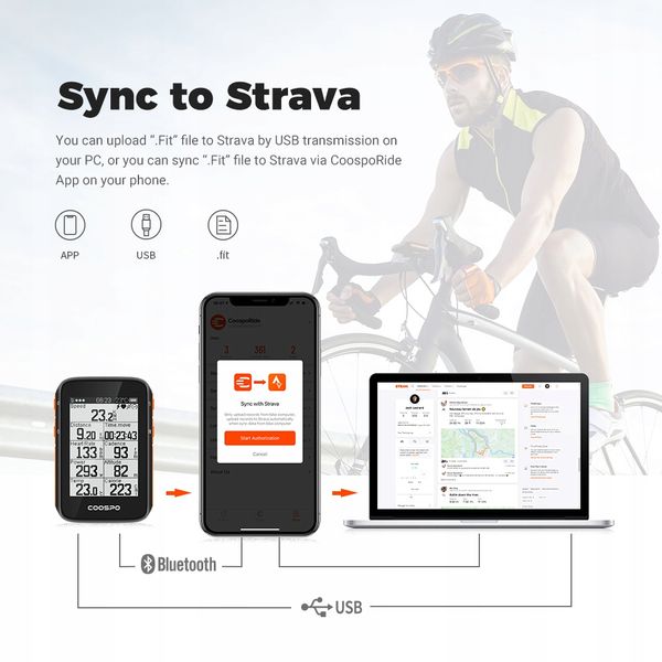 CooSpo BC200 Komputer Rowerowy GPS zdjęcie 6