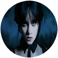 Opłatek na tort Wednesday Addams