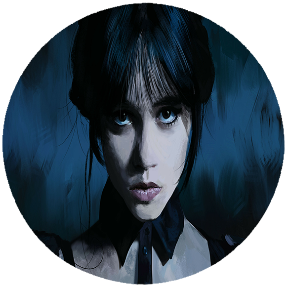 Opłatek na tort Wednesday Addams zdjęcie 1