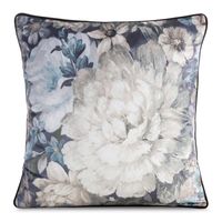 Poszewka dekoracyjna LUCIA 45x45 Eurofirany kremowa niebieska w kwiaty