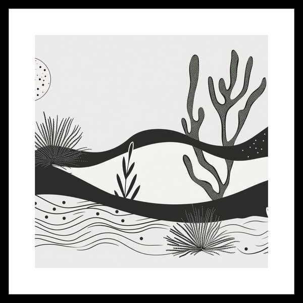 Plakat 40x40cm Ogród przy Nocy zdjęcie 3