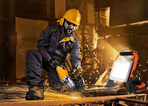 Halogen LED Roboczy Budowlany 100W Naświetlacz przenośny z rączką na Arena.pl