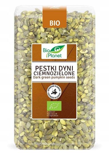 Bio Planet Pestki dyni ciemnozielone uprawiane w Europie 1 kg Bio na Arena.pl