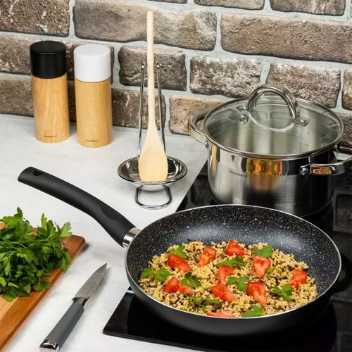 patelnia z powłoką marmurową kinghoff marmo 26cm kh-3982 na Arena.pl