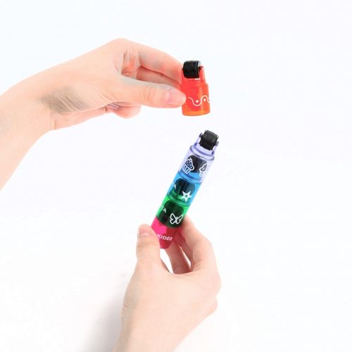 Stempelek roller pieczątki kolorowe 5 sztuk Kidea #G2 na Arena.pl