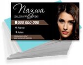 Wizytówki firmowe REKLAMOWE Foliowane 1000 szt SALON FRYZJERSKI
