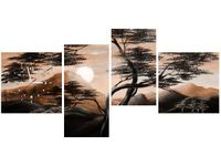 45CM 120CM ZEGAR 4 ELEM SPOKOJNA NOC ŚCIENNY