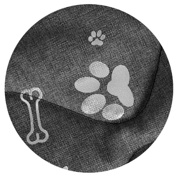 Legowisko dla psa kojec KINGDOG 75x65 cm wodoodporne kości srebrne zdjęcie 6