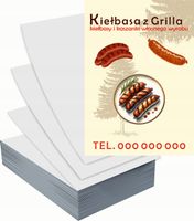 Ulotki A5 reklamowe firmowe 100 szt dużo wzorów do wyboru KIEŁBASA Z GRILLA