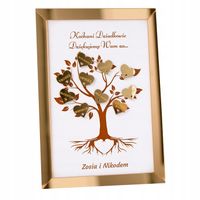 Prezent na dzień Babci i Dziadka Laurka z serduszkami i personalizacją