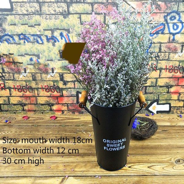 Vintage Doniczka doniczka - Wiadro - METALOWA - Idealna Do Domu I Ogrodu 42 Zielony zdjęcie 17